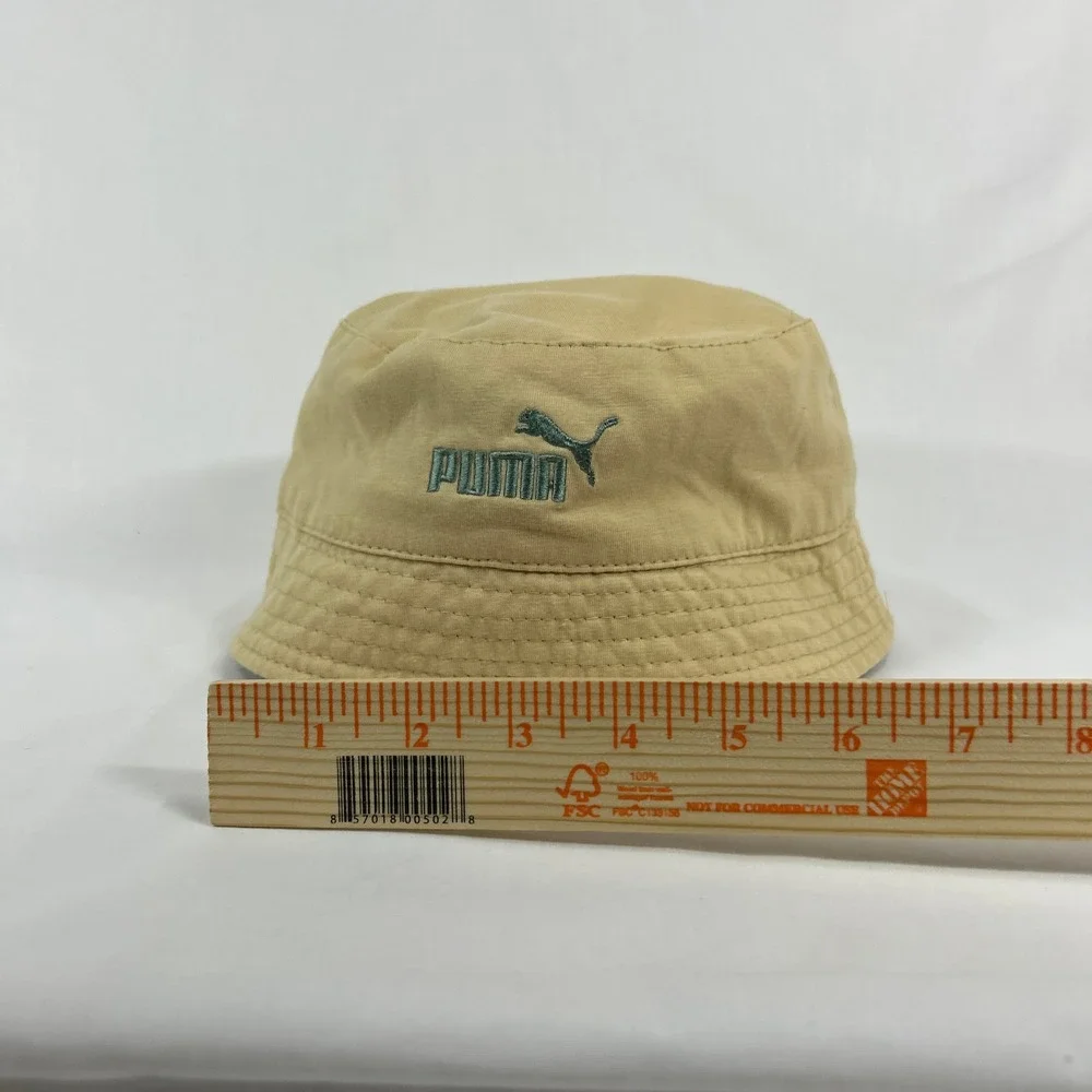 Puma Kids Tan Embroidered Logo Bucket Hat – Streetwear Sun Cap